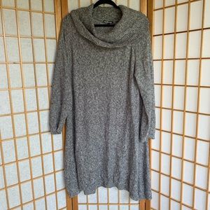 Cowl Neck Sweater Dress - fits well as 1-2X!